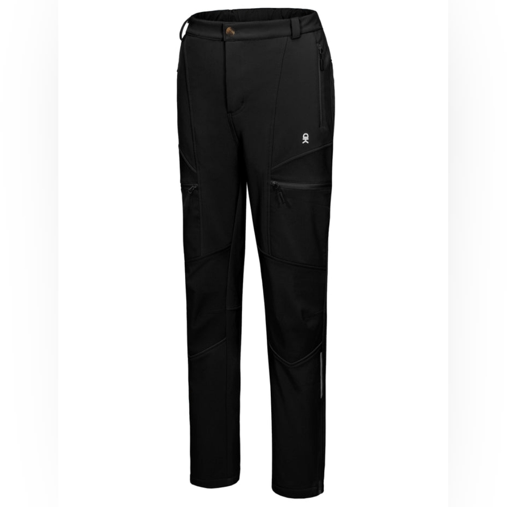 Little Donkey Andy Women's Black  Fleece Lined Hiking Ski Snow Pants (XS)